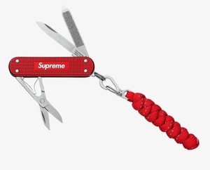 RARE Victorinox Supreme Classic Alox Pocketknife Red Aluminum Swiss Army Scissor
