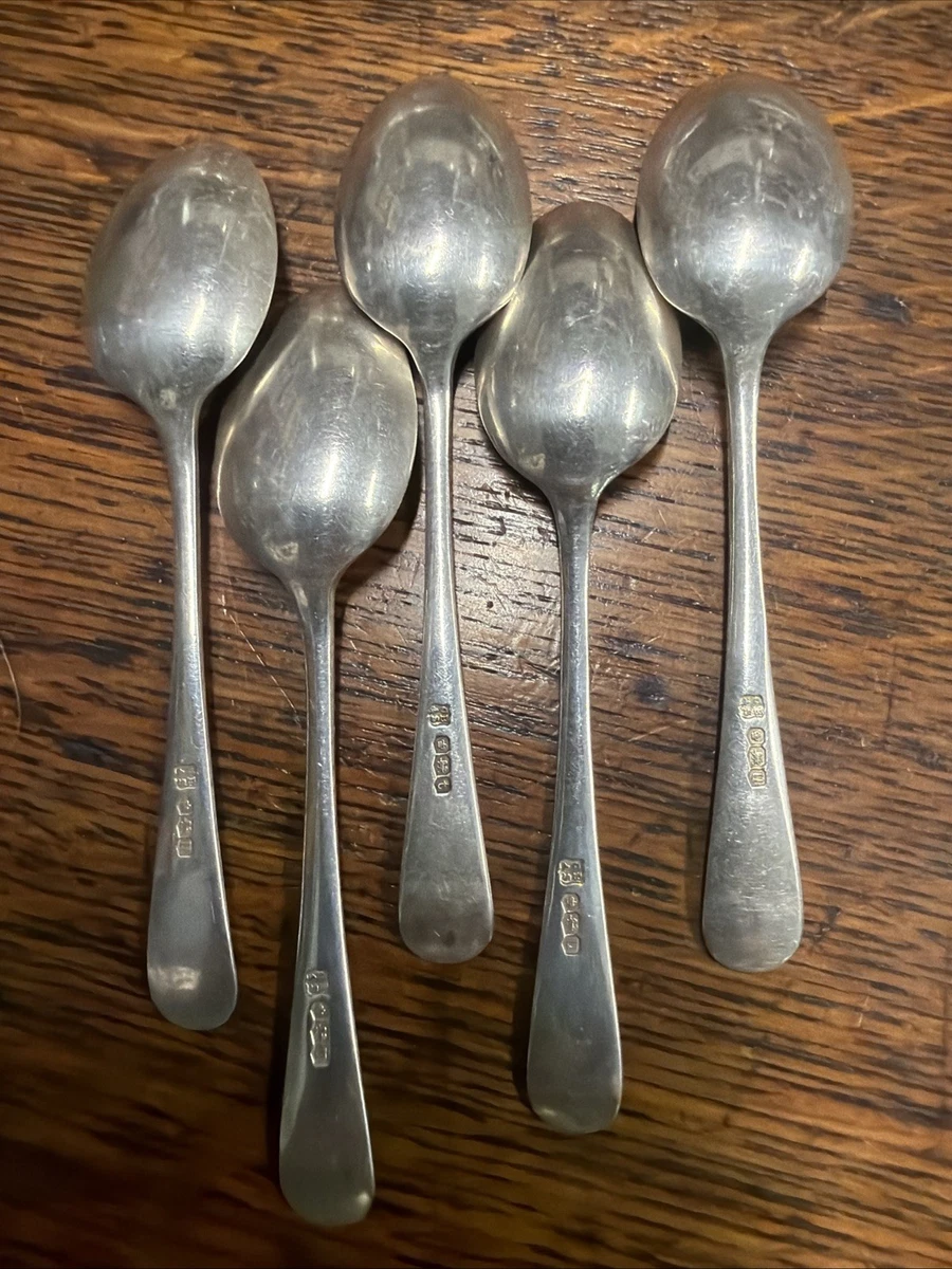 5 X Sterling Silver Demi-tasse Spoons – Sheffield 1937– Cooper Bros & sons 46g