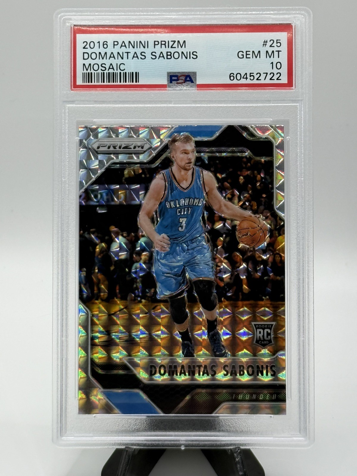 2016-17 Panini Prizm Domantas Sabonis Mosaic Rookie #25 PSA 10 RC