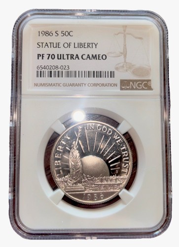 1986 S 50C State Of Liberty Half Dollar NGC PF70 Ultra Cameo