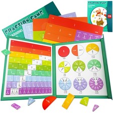 Magnetic Fraction Demonstration Book, 102PCS Tiles, 1 Set