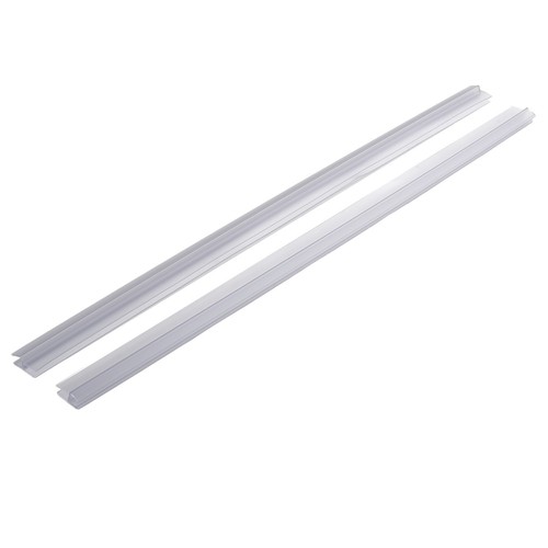 Set of 2 PVC Bath Shower Strip Seals for Glass Doors Fits 4 6mm Glass 50cm Each - Picture 8 of 57