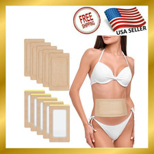 10Pcs Castor Oil Pack Wrap, Organic Cotton Castor Oil Patches for Liver, Stomach