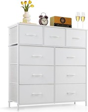 9-Drawer Dresser for Bedroom, 11.8"D x 39.4"W x 40"H 9 Drawers , White