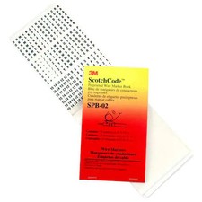 3M Spb-05 Wire Marker Book, Preprintd, Slf-Adhes, Pk5, Spb-05
