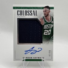 2017-18 National Treasures Gordon Hayward Colossal Jersey Patch Auto /99 CJA-GHW