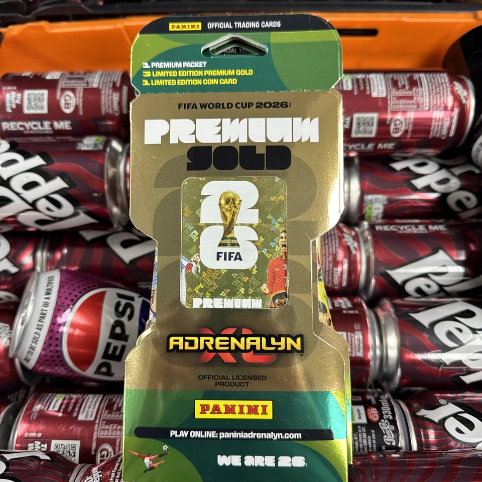 2026 Panini Adrenalyn XL FIFA World Cup Premium Gold Blister Box With (10 Packs)