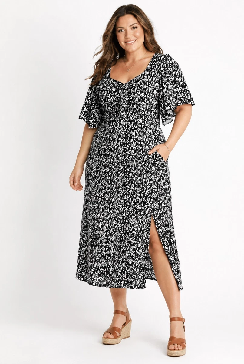 a new day dress Women's Puff Short Sleeve Shift A New Day Women's Strapless Tiered Midi A-Line