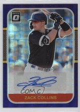2021 Panini Donruss Optic Purple Pandora Prizm 2/8 Zack Collins Auto 00li