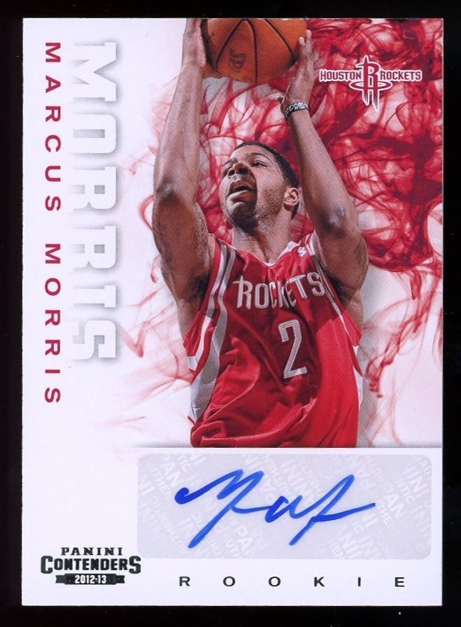 2012-13 Panini Contenders #264 Marcus Morris - Houston Rockets Auto RC Rookie