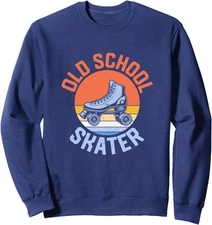 Oldschool Skater Roller Derby Skating Cute Gift Unisex Crewneck Sweatshirt