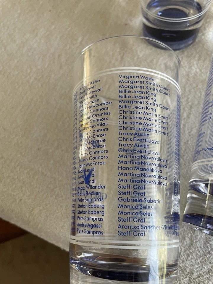 (4) Taza acrílica recuerdo 2025 US Open tenis gris ganso miel deuce RARA Foto 4 de 4