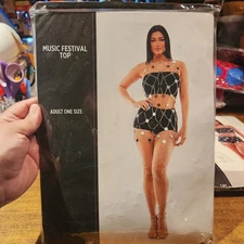 Sexy Metal Body Chain Sequin Dress Bra Bikini Harness Mesh Chain Body Jewelry