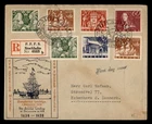 DR WHO 1938 SWEDEN FDC DELEWARE LANDING ANIV COIL COMBO M74695