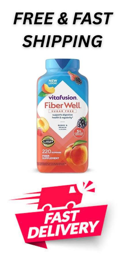 Vitafusion Fiber Well Sugar Free Gummy Vitamin Supplement, 220 ct. FREE SHIP