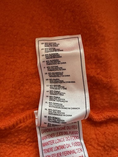 All City By Just Don Hoodie Crafted Fleece Orange Mens Sweater Sze XL Basketball - Picture 10 of 10