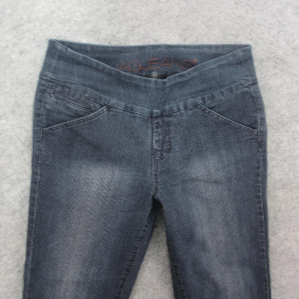 Calça jeans Jag slim fit feminina 10 azul stretch jeans lavagem escura - Imagem 2 de 4