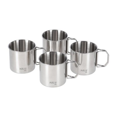NILS CAMP NC1762 SET mit Bechern aus rostfreiem Stahl Campingbecher