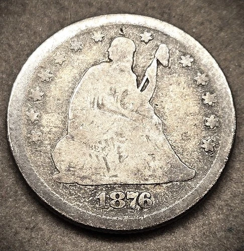 1876 LIBERTY SEATED QUARTER ** AG TO G COIN ** (7709)