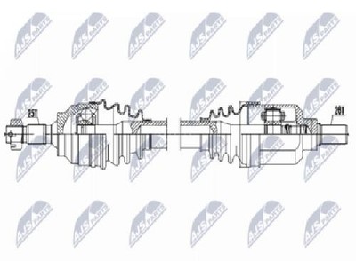 Genuine NTY Drive Shaft NPW-CT-053 for Citroen Peugeot