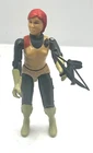 Vintage 1982 Straight Arm G I Joe SCARLETT Figure with Crossbow - read