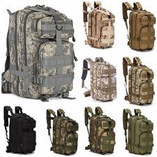 30L Men Rucksack Outdoor Military Tactical Backpack Hiking Camp Travel Daily Bag