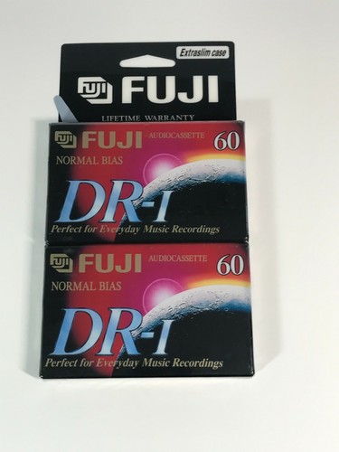 Lote Sellado de 2 - FUJI DR-I - 60 Minutos Sellado Audio Cassette Cinta Nuevo en Caja - Imagen 3 de 6