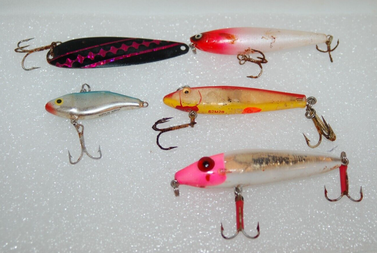 5 Mixed Fishing Crankbaits with Lips for Fresh & Saltwater in Assorted Colors