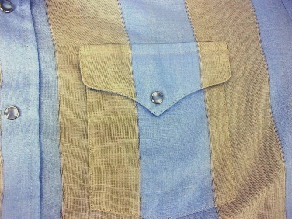 CAMISA WESTERN PANHANDLE SLIM VINTAGE PARA HOMBRE (17-33) PERLA RAYAS A PRESIÓN L/S EE. UU. Foto 3 de 4