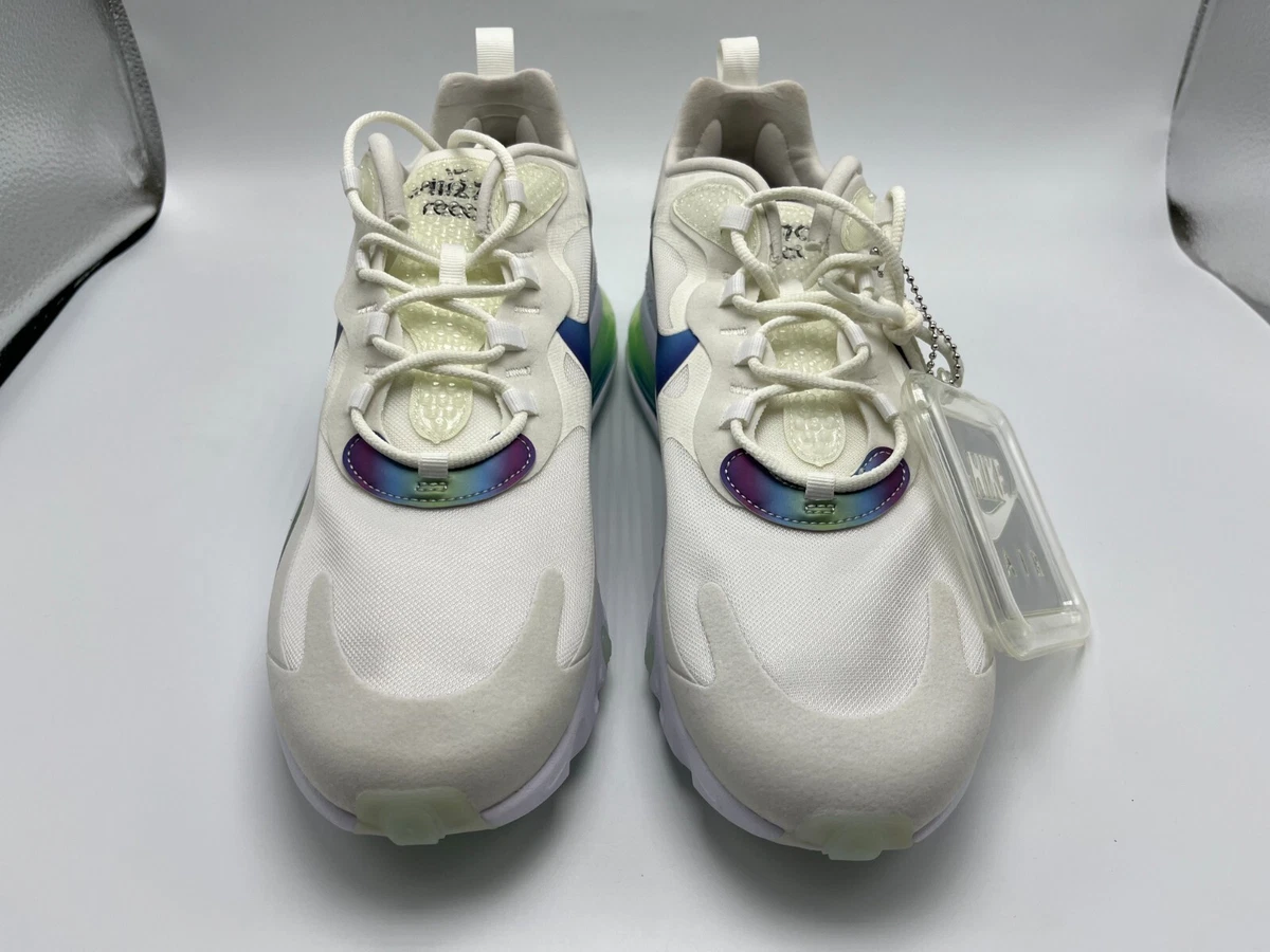 Nike Air Max 270 React Bubble Pack White Green Blue CT5064 100 Mens Size 11