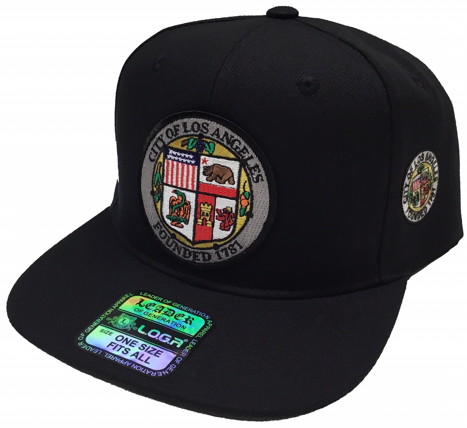 City of Los Angeles Hat Black SnapBack