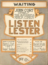 Waiting Sheet Music Piano Voice 1943 Listen Lester Musical Orlob Cort Stoddard