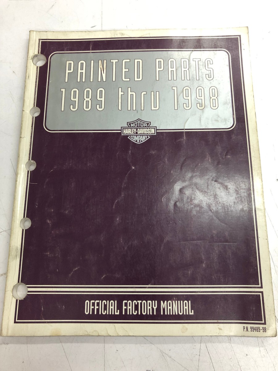 1989-1998 Harley Davidson Painted Parts Catalog Manual Book P/N