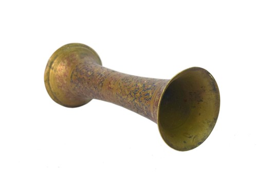 Antique Theme Decoration Rare Brass Enamel Work Flower Vase (Guldasta). G7-1030 - Picture 7 of 9