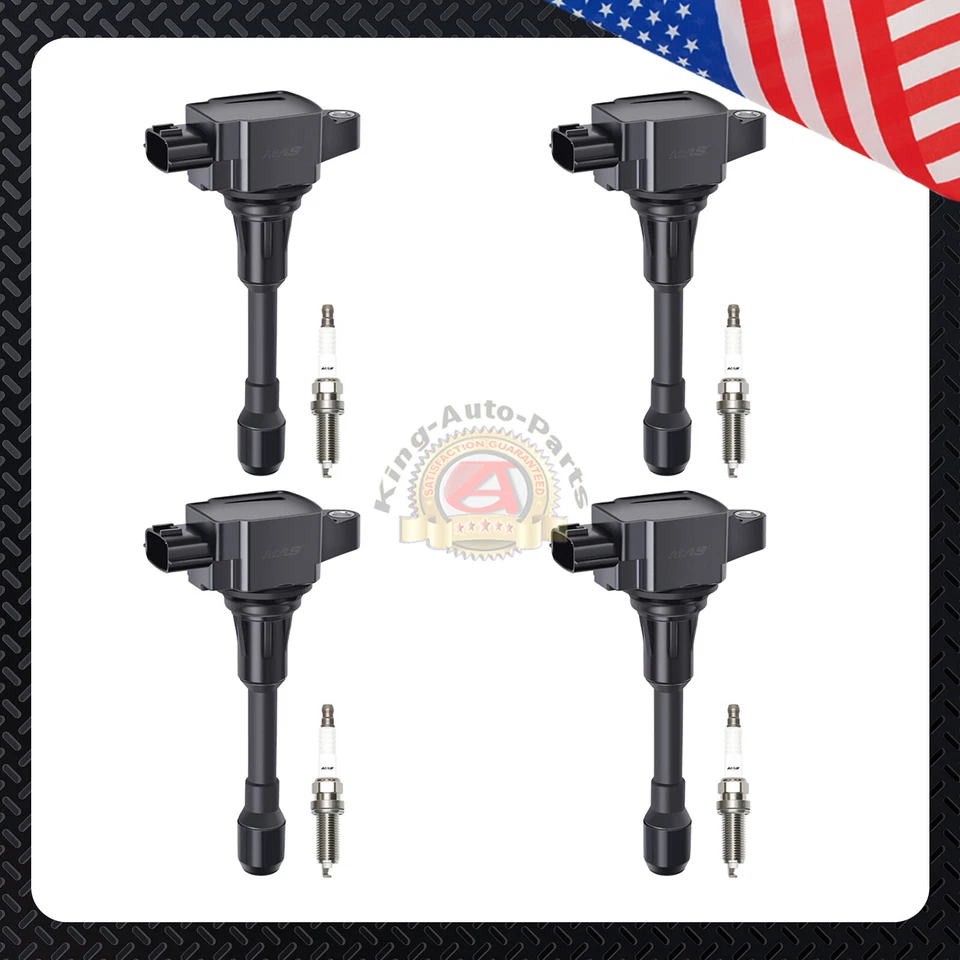 4 UF549 For Nissan Altima Sentra rogue versa Spark Plugs and Ignition Coil packs Foto 2 de 4