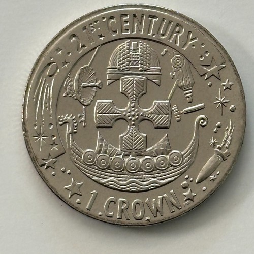 2001 Gibraltar 21st Century 1 Crown CuNi Coin Brilliant Uncirculated Condition - 第 3/10 張圖片