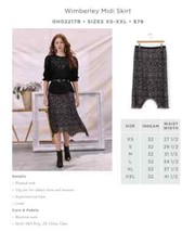 Matilda Jane - Good Hart - Wimberley Women Pleated Paisley Skirt - Size Lg - NEW
