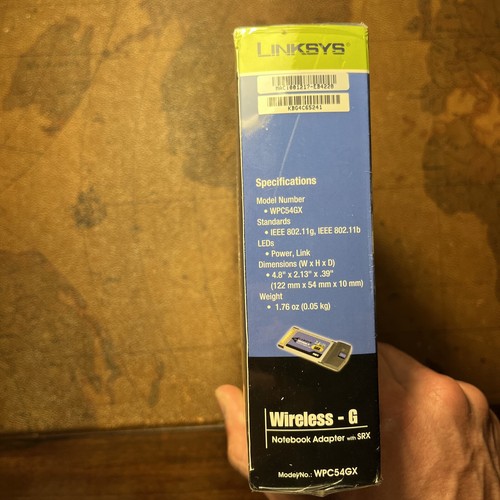 Wireless-G Notebook Adapter w/ Speed & Range Boost 2.4 GHz Linksys WPC54GX NEW - Picture 6 of 6
