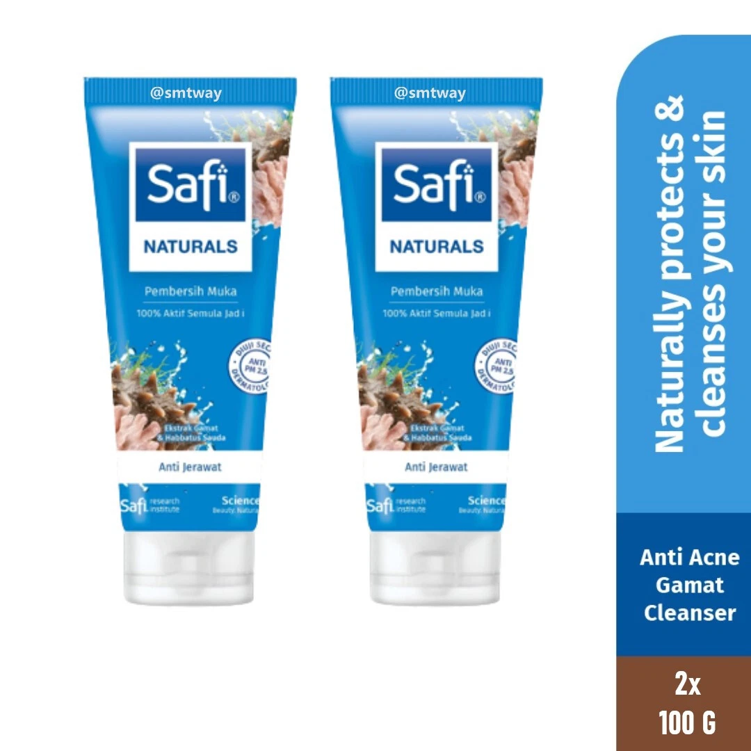 2 x Safi Naturals Facial Cleanser with Sea Cucumber Extract Habbatus Sada 100G
