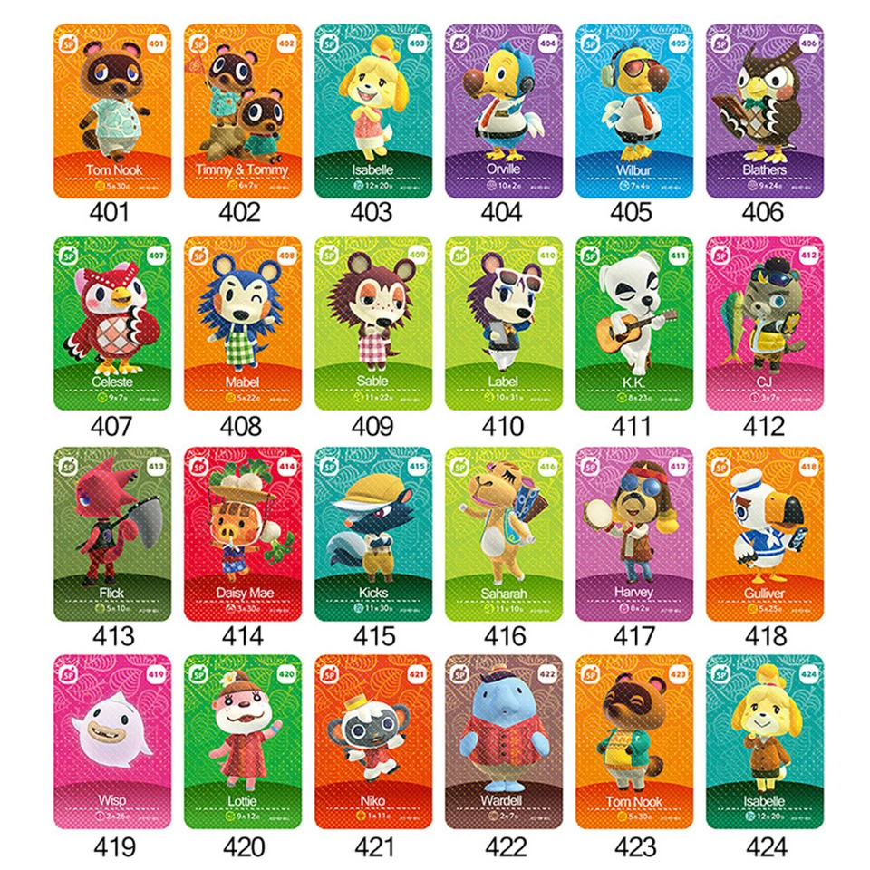 48 stück/ Set Animal Crossing Serie 5 Mini NFC Spielkarten für NS Switch - Bild 2 von 4