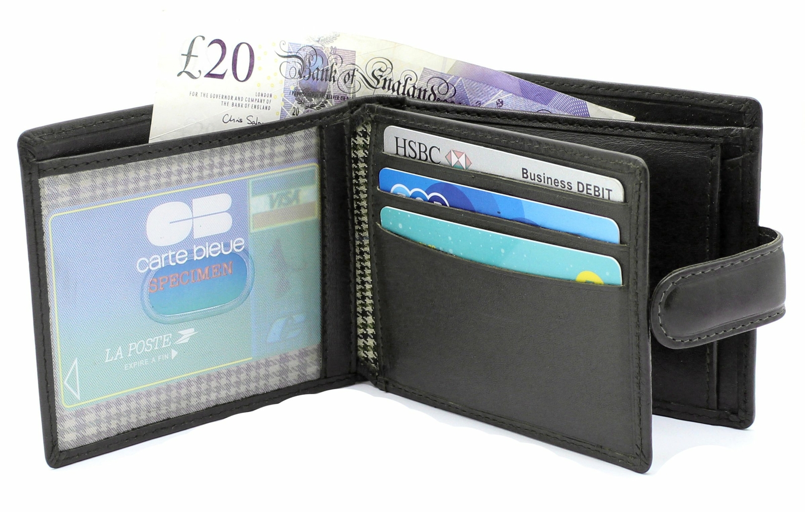 Topsum London Men Designer Leather Wallet RFID Blocking Wallets Note Card Holder image 3