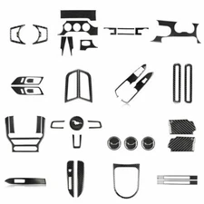 Carbon Fiber Car Interior Trims CD Control Panel  Accessories for Ford Mustang