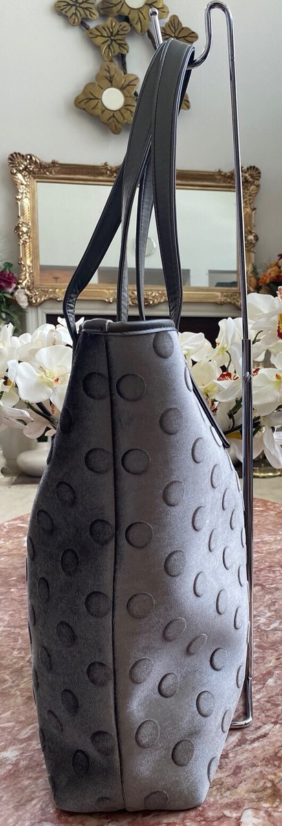 NWT Kate Spade Fragrance Gray Neoprene Velvet Polka Dot  Kate Spade polkadot, gray neoprene velvet tote bag main image 2