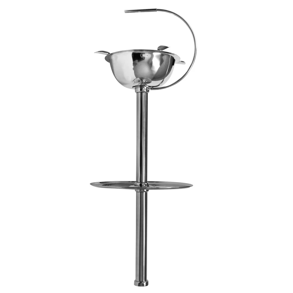 Cenicero de pie de acero inoxidable para cigarros apestoso, asa de transporte, 4 estribos Foto 4 de 4