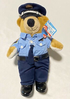 Vintage J.J.Wind Inc Patriot Bear Teddy Bear Plush US Customs Inspector1994
