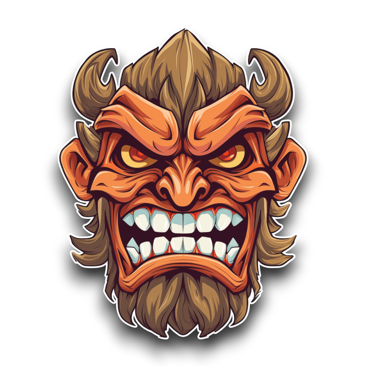 Angry Troll Monster Head Vinyl Sticker Decal For Car Window Laptop