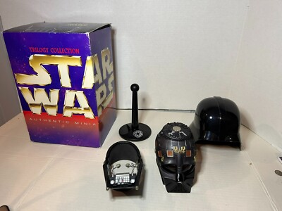 1997 Riddell Star Wars Trilogy Collection Miniature Helmet Darth Vader Box