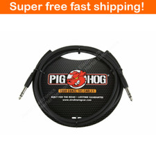 Pig Hog PTRS06 Balanced Stereo Instrument 1/4" TRS - 1/4" 8mm Cable 6FT Plug