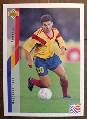 G. HAGI, ROMANIA-N.201-WORLD CUP USA 94 Sammelkarte Von Upper D.E.C.K.