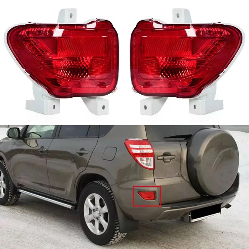 Left Right Rear Bumper Light Fog Lamp Reflector Stop For 2006-2012 Toyota RAV4 - Image 2 of 4